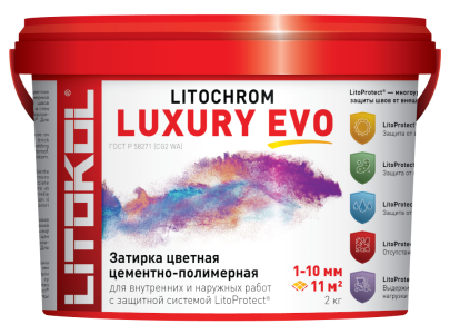 LITOCHROM LUXURY EVO LLE.200 Белый 2kg ведро
