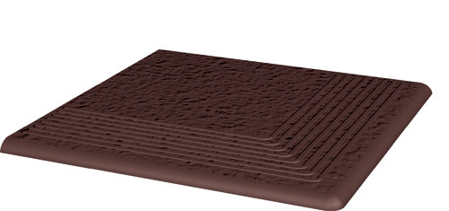 Natural Brown Duro ступень угловая структ 30х30 мм/10 шт.