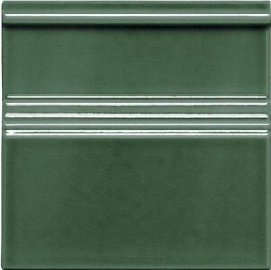 Плитка ADMO5205 Rodapie Clasico C/C Verde Oscuro 15x15