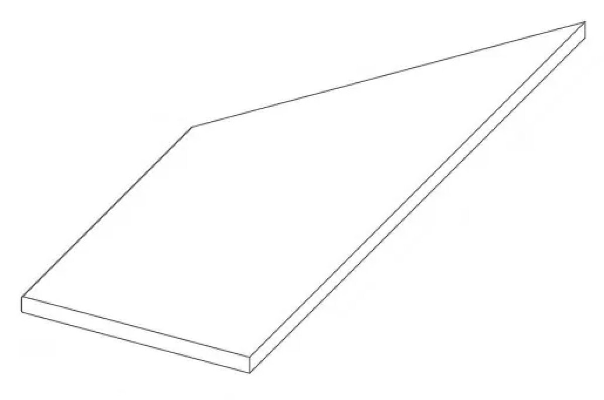 Керамогранит 620090000898 Rinascente Clay Lineare Angolo Sx LASTRA 20mm 30x60