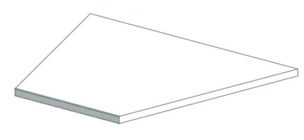 Керамогранит 620090000915 Rinascente Grey Lineare Angolo Dx LASTRA 20mm 30x60
