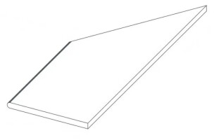 Керамогранит 620090000901 Rinascente Clay Round Angolo Sx LASTRA 20mm 30x60