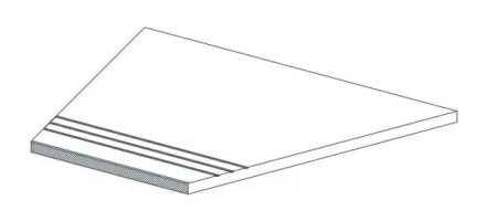 Ступени 620040000130 Rinascente Clay Gradino Lineare Angolo Dx LASTRA 20mm 30x60