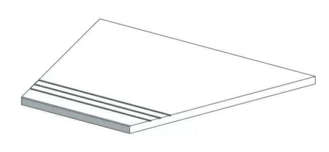 Ступени 620040000130 Rinascente Clay Gradino Lineare Angolo Dx LASTRA 20mm 30x60