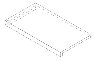 Ступени 620070802279 Rinascente Grey Scalino Angolo Dx LASTRA 20mm 33x60