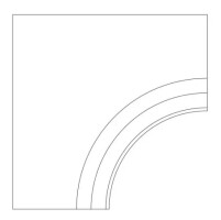 Керамогранит 620090000926 Rinascente Grey Bordo Curvilineo Svasato Round LASTRA 20mm 60x60