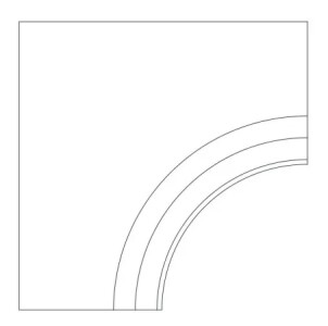 Керамогранит 620090000926 Rinascente Grey Bordo Curvilineo Svasato Round LASTRA 20mm 60x60