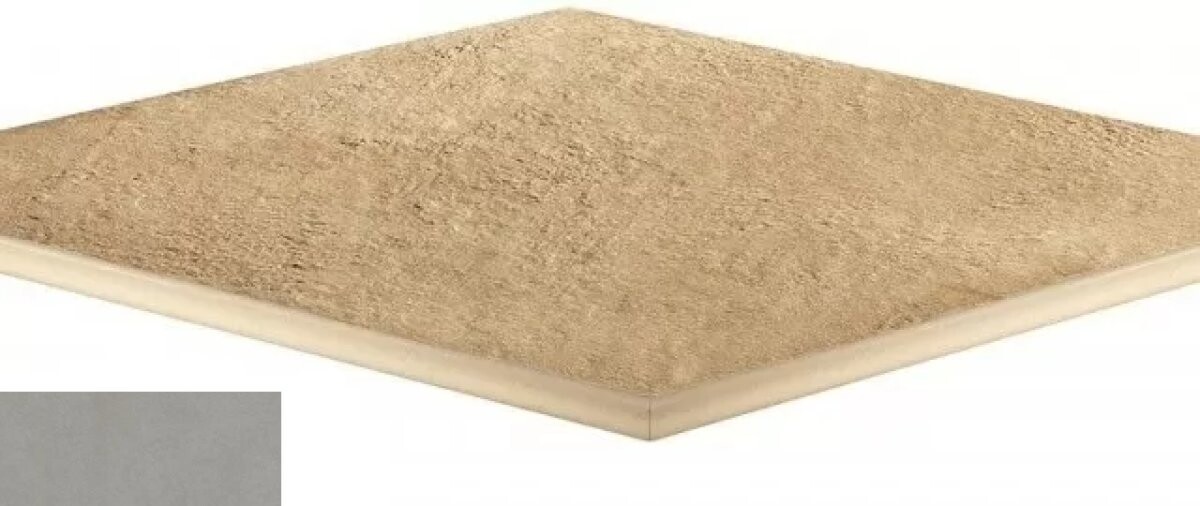 Керамогранит 620090000931 Rinascente Grey Round Angolare LASTRA 20mm 60x60