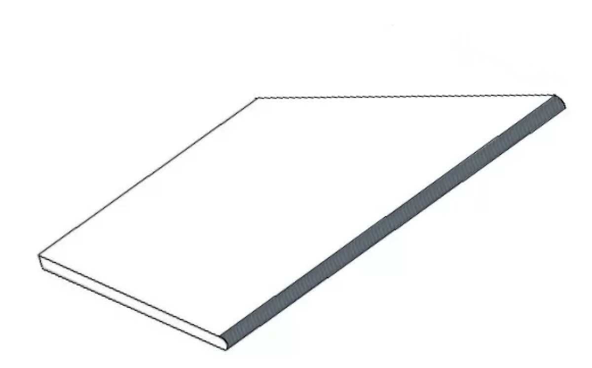 Керамогранит 620090000929 Rinascente Grey Round Angolo Esterno Sx LASTRA 20mm 30x60