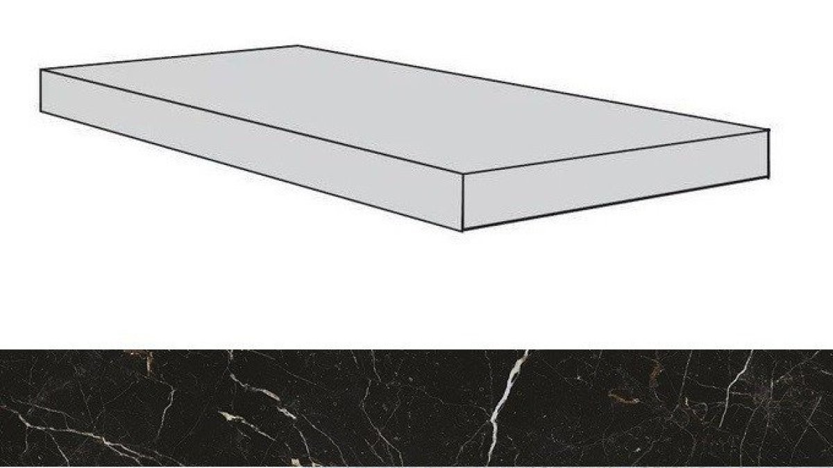 Ступени 620070001338 Allure Imperial Black Scalino Angolare Sx/Аллюр Империал Блек Sx 33x120