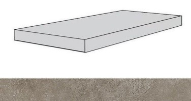 Ступени 620070001192 Drift Light Grey Scal.120 Ang.Dx/Дрифт Лайт Грей Ступ.120 Угл.Пр 33x120