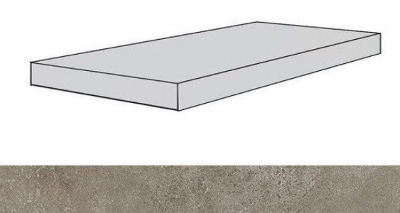 Ступени 620070001392 Drift Light Grey Scal.80 Ang.Dx/Дрифт Лайт Грей Ступ.80 Угл.Пр 33x80
