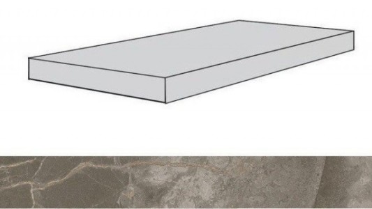 Ступени 620070001737 Allure Grey Beauty Scalino Angolare Sx/Аллюр Грей Бьюти 33X120
