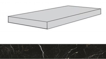 Ступени 620070001738 Allure Imperial Black Scalino Angolare Sx/Аллюр Империал Блэк 33X120