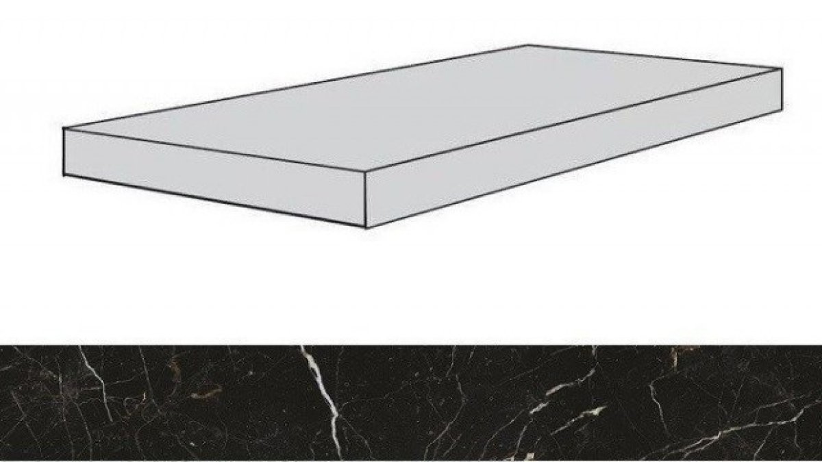 Ступени 620070001750 Allure Imperial Black Scalino Angolare Sx/Аллюр Империал Блэк 33X60