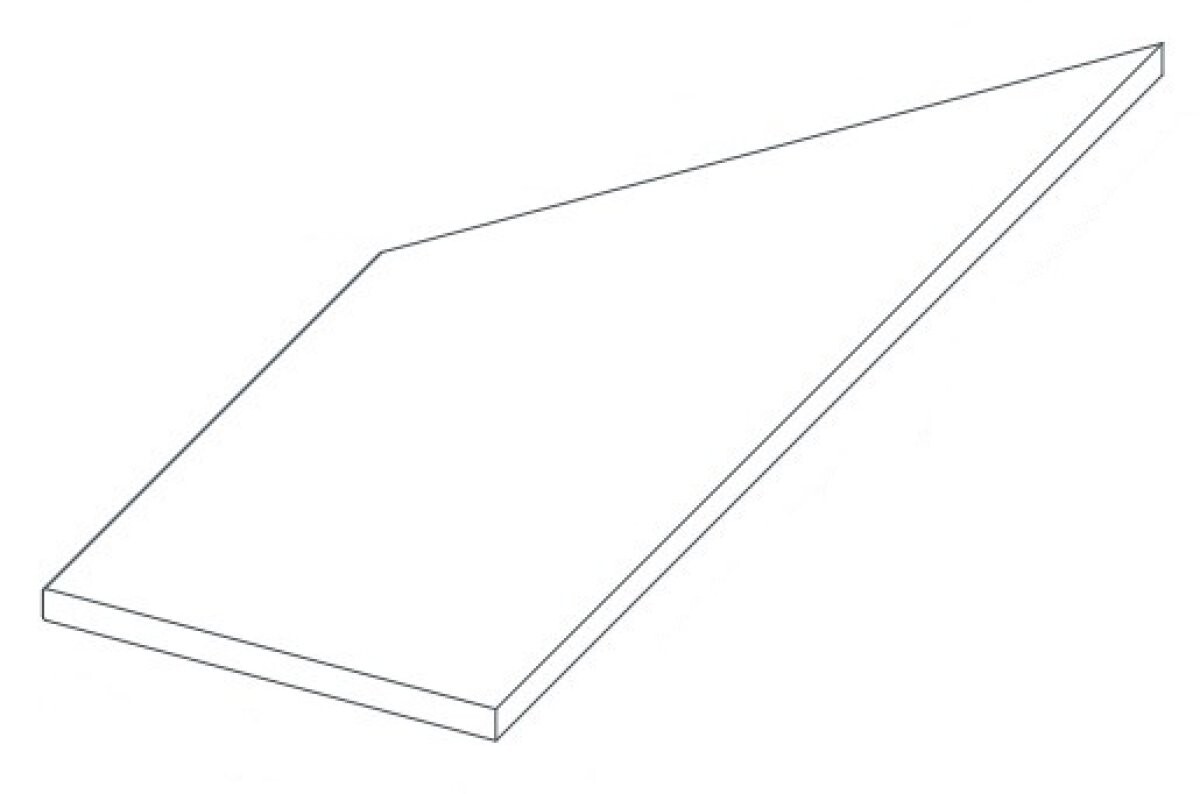 Керамогранит 620090000784 Drift White Lineare Angolo Sx 30x60