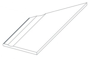 Керамогранит 620090000790 Drift White Bordo Piscina Angolo Sx 30x60