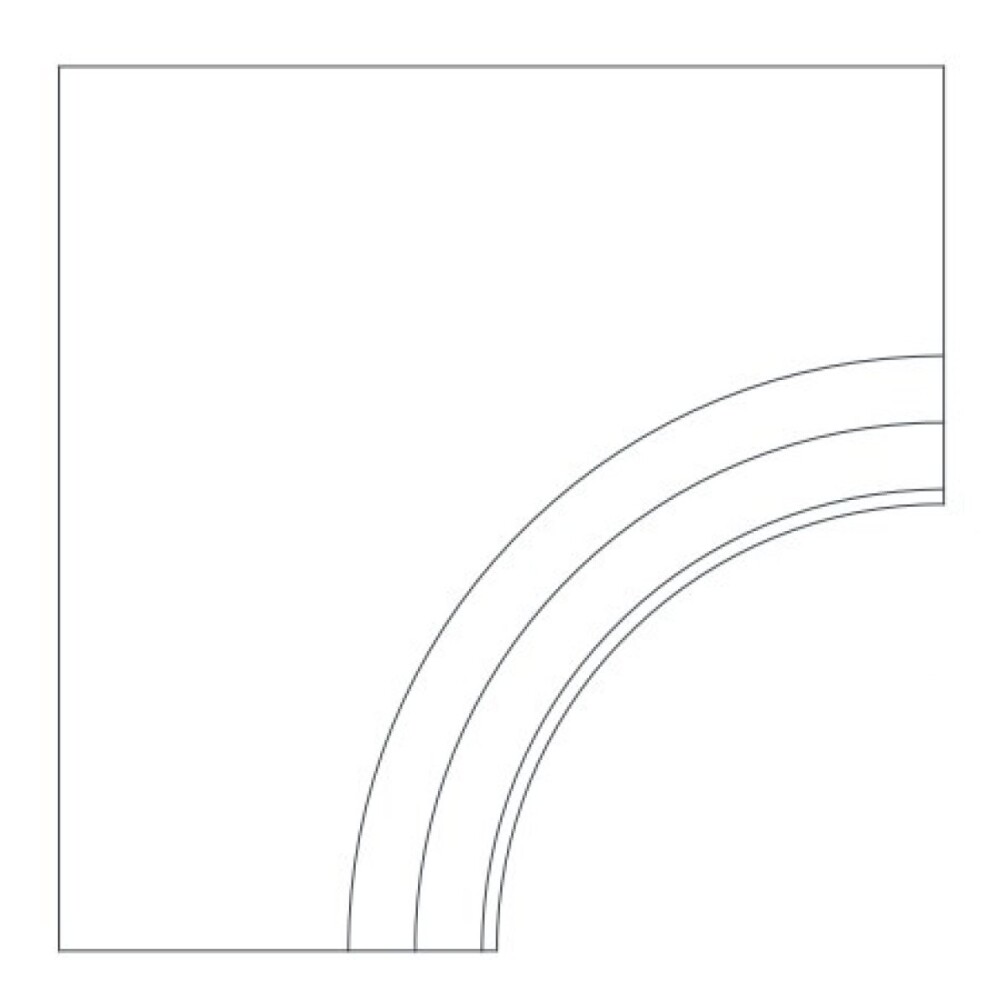 Керамогранит 620090000808 Drift Grey Bordo Curvilineo Svasato R 30 60x60