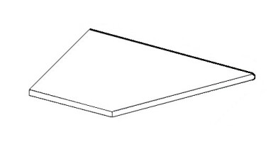 Керамогранит 620090000859 Drift White Round Angolo Esterno Dx 30x60