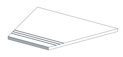 Ступени 620040000120 Drift White Gradino Lineare Angolo Dx 30x60