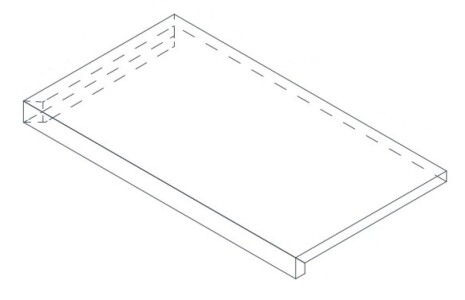 Ступени 620070001827 Drift White Scalino Angolo Dx 33x60