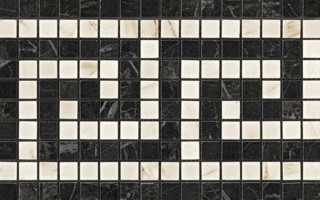 Мозаика ADRJ Marvel Noir/Cremo Greca Mosaico 18.5x30