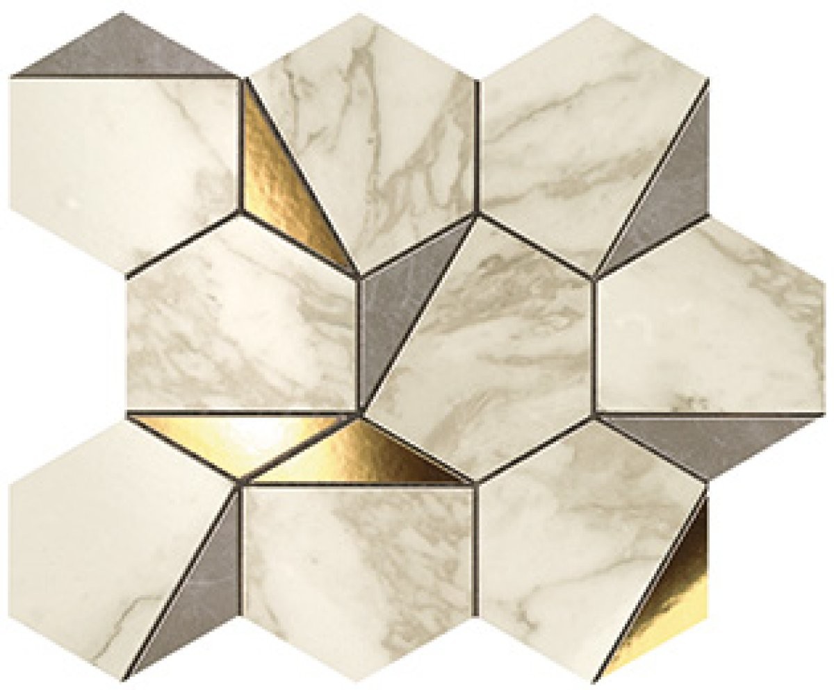 Плитка 9EHG Marvel Gold Hex Gris-Calacatta 25.1x29