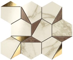 Плитка 9EHB Marvel Gold Hex Brown-Calacatta 25.1x29