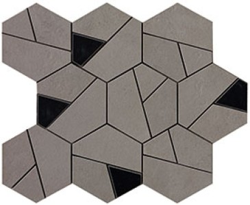 Мозаика AN69 Boost Smoke Mosaico Hex Black 25x28.5