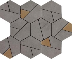 Мозаика AN68 Boost Smoke Mosaico Hex Yellow 25x28.5