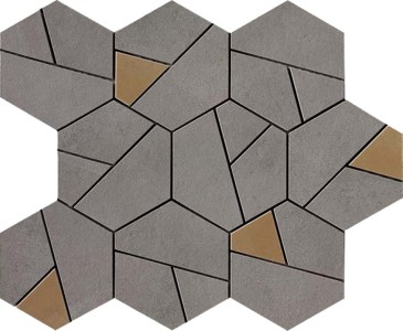 Мозаика AN68 Boost Smoke Mosaico Hex Yellow 25x28.5