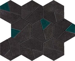 Мозаика AN7A Boost Tarmac Mosaico Hex Jade 25x28.5