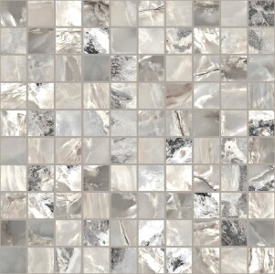 Мозаика 767658 Onyx&More Silver Blend Glossy Mosaico 3x3 30x30