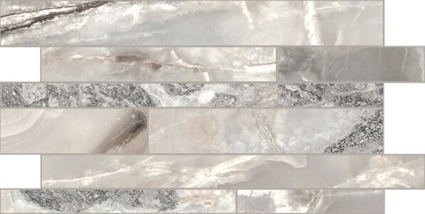 Мозаика 767673 Onyx&More Silver Blend Glossy Modulo Listello SF 30x60