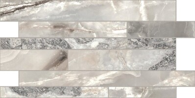 Мозаика 767677 Onyx&More Silver Blend Satin Modulo Listello SF 30x60