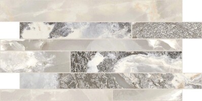 Мозаика 767774 Onyx&More White Blend Satin Modulo Listello SF 30x60