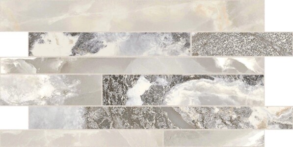 Мозаика 767774 Onyx&More White Blend Satin Modulo Listello SF 30x60