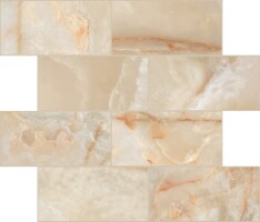 Мозаика 767708 Onyx&More Golden Onyx Satin Modulo Muretto 6mm 7,5x15 30x30