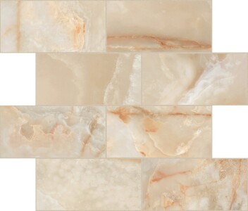 Мозаика 767708 Onyx&More Golden Onyx Satin Modulo Muretto 6mm 7,5x15 30x30