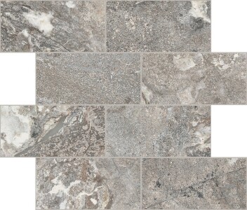 Мозаика 767713 Onyx&More Silver Porphyry STR Modulo Muretto 6mm 7,5x15 30x30