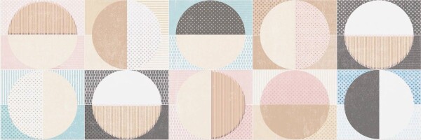 Плитка Cromatica Decor Circles Cold Brillo 25x75