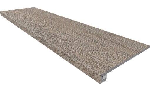 Ступени Комплект KW02 Kraft Wood Light Grey (Ступень 33x120 структурированный прямоугольный бортик без насечек + Подступенок 14,5x120)