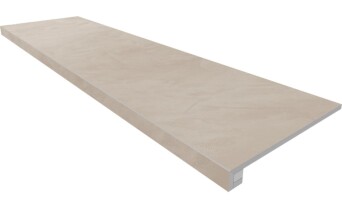 Ступени Комплект GF02 Graffito Light Beige (Ступень 33x120 неполированный прямоугольный бортик без насечек + Подступенок 14,5x120)