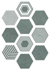 Керамогранит Pier17 Hexa Turquoise 23,2x26,7