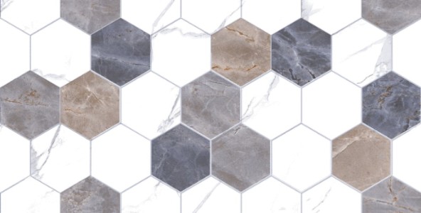 Плитка TP3628H Декор Дамон Гексагон ректификат 30x60