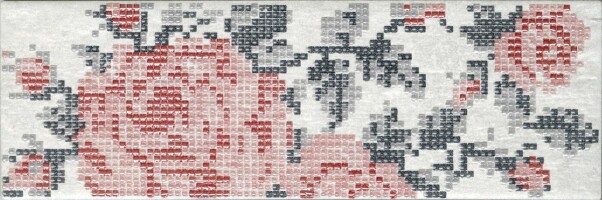 Керамогранит 1047606 DOCKLANDS INSERTO FLOWERS WHITE S/1 8,6x26