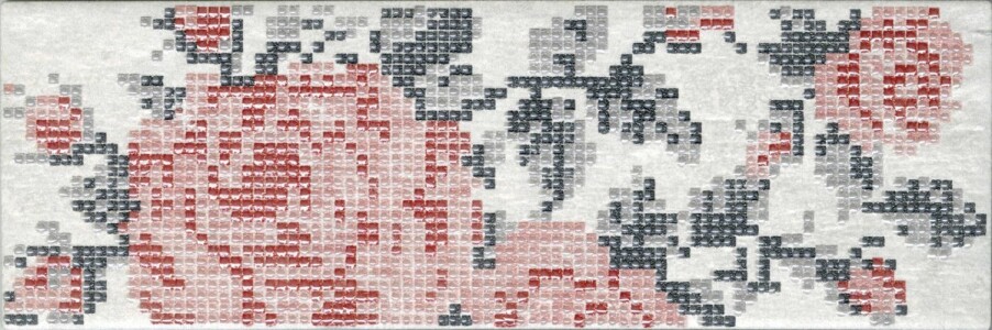 Керамогранит 1047606 DOCKLANDS INSERTO FLOWERS WHITE S/1 8,6x26