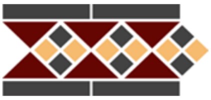 Керамогранит Border LISBON with 1 strip (Tr.20 Dots 14+21 Strips 14) 28х15