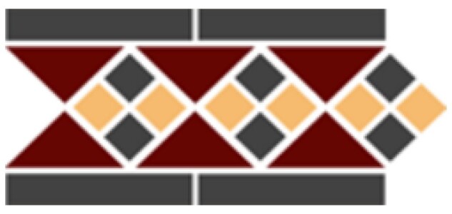 Керамогранит Border LISBON with 1 strip (Tr.20 Dots 14+21 Strips 14) 28х15