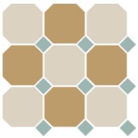 Керамогранит 4416+03 OCT13-B White 16 Yellow 03 OCTAGON/Turquoise 13 Dots (лист 30х30 9 штук+вставки)